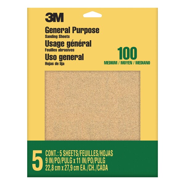 3M Aluminum Oxide Sandpaper Med, 9002NA, PK50 7100140809 - main